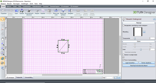 DXF in 3D TUIN Designer