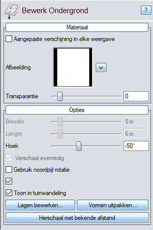 Hoek van geïmporteerde DXF in 3D TUIN Designer