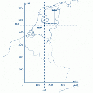 Kaart met RD coördinaten