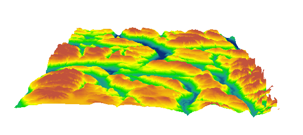Resultaat van het terrein inmeten