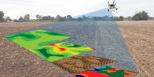 Terrein inmeten met een drone